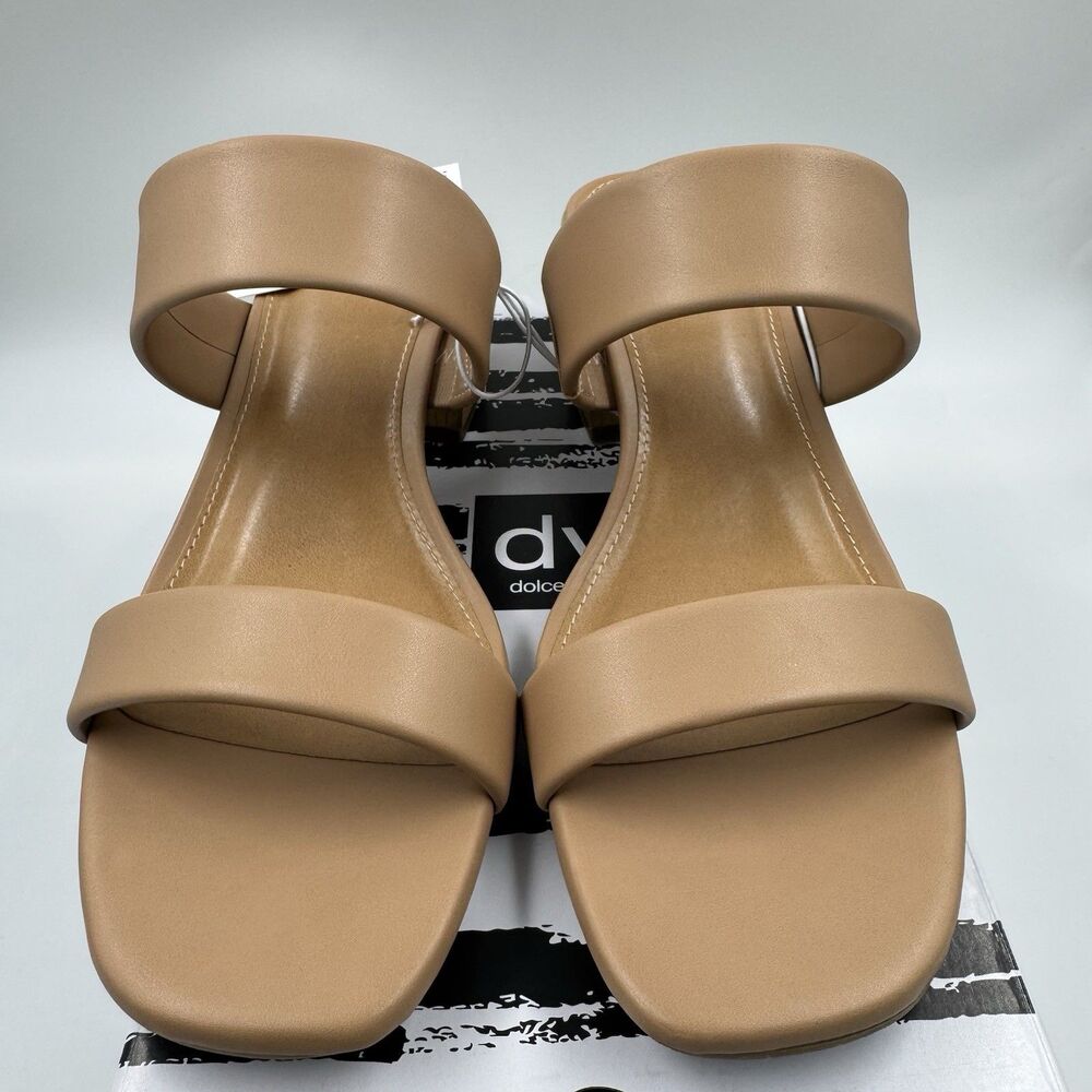 New Dolce Vita Sharona Women’s Dual Straps with Block Heel Sandals Cafe Size 9 - Picture 2 of 14